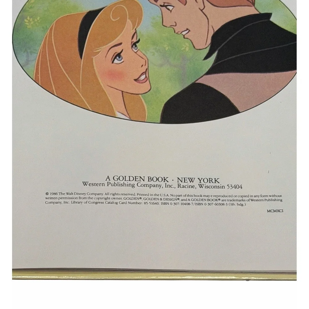 VINTAGE 1986 Golden Book Disney Sleeping Beauty Hardcover (A Big Golden Book)